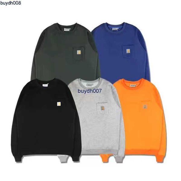 men's hoodie sweatshirt fashion designer brand carhart small label pocket for women loose plush solid casual couple round neck sweater, Black
men's hoodie sweatshirt fashion designer brand carhart small label pocket for women loose plush solid casual couple round neck sweater, Black