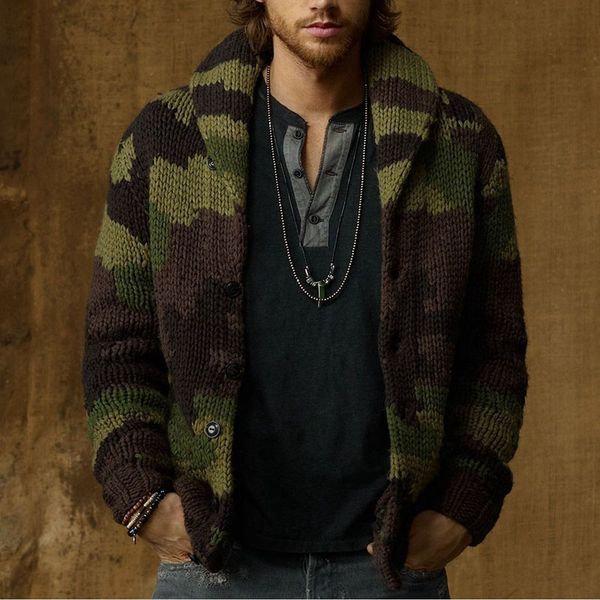men's sweaters camouflage jacquard sweater lapel slim fit knit jacket singlebreasted winter thick cardigan vintage outerwear jerseis 4x, White;black
men's sweaters camouflage jacquard sweater lapel slim fit knit jacket singlebreasted winter thick cardigan vintage outerwear jerseis 4x, White;black
