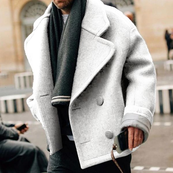 men's jackets fashion big lapel short men long sleeve thicken wool coat casual autumn winter single breasted solid outwear 230105, Black;brown
men's jackets fashion big lapel short men long sleeve thicken wool coat casual autumn winter single breasted solid outwear 230105, Black;brown