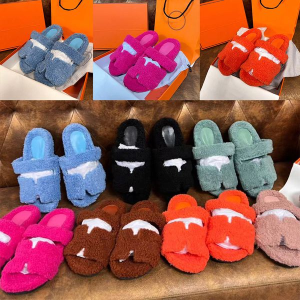 2023 luxury lamb wool slippers letter h designer shoes plush autumn winter flat bottom sandal solid color fur fluffy slippers women leisure, Black
2023 luxury lamb wool slippers letter h designer shoes plush autumn winter flat bottom sandal solid color fur fluffy slippers women leisure, Black