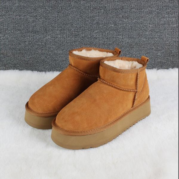 2022 ultra mini platform boot designer woman winter ankle australia snow boots thick bottom real leather warm fluffy booties with fur size 3, Black
2022 ultra mini platform boot designer woman winter ankle australia snow boots thick bottom real leather warm fluffy booties with fur size 3, Black