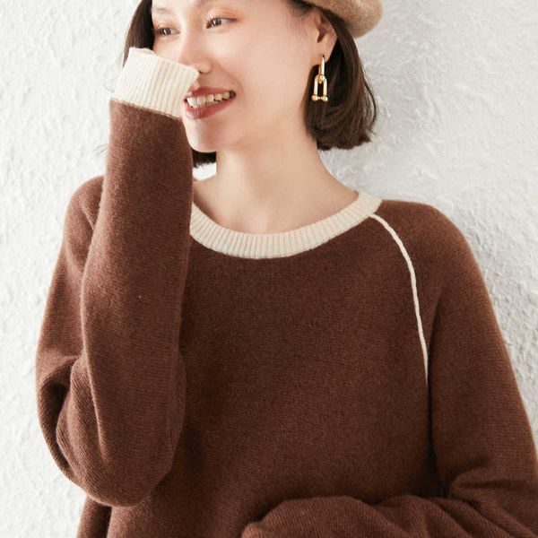 women's sweaters men's color-blocking plus size cashmere sweater women' fall/winter round neck pullover all-match loose knit, White;black
women's sweaters men's color-blocking plus size cashmere sweater women' fall/winter round neck pullover all-match loose knit, White;black