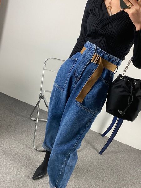 women's jeans fashion vintage mom jean loose washed denim trousers women korean high waist ankle length baggy belted harem pants 230104, Blue
women's jeans fashion vintage mom jean loose washed denim trousers women korean high waist ankle length baggy belted harem pants 230104, Blue