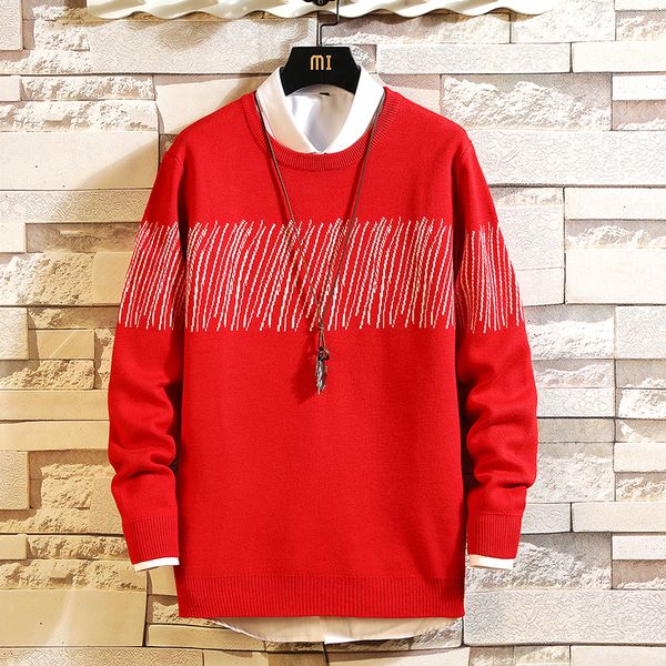 men's sweaters autumn winter mens fashion pullovers casual men loose harajuku style round neck trendy knitted 230105, White;black
men's sweaters autumn winter mens fashion pullovers casual men loose harajuku style round neck trendy knitted 230105, White;black