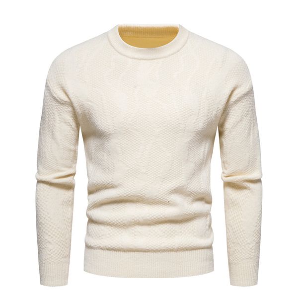men's sweaters spring sweater fashion solid fit round neck knitwear pullover casual temperament basic undercoat 230105, White;black
men's sweaters spring sweater fashion solid fit round neck knitwear pullover casual temperament basic undercoat 230105, White;black