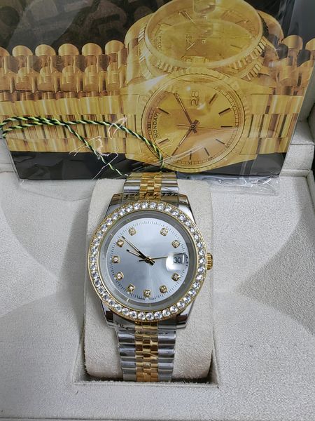 with original box luxury fashion watches high-quality 8k yellow white diamond dial & bezel 18038 automatic mens men's watch 2023, Slivery;brown
with original box luxury fashion watches high-quality 8k yellow white diamond dial & bezel 18038 automatic mens men's watch 2023, Slivery;brown