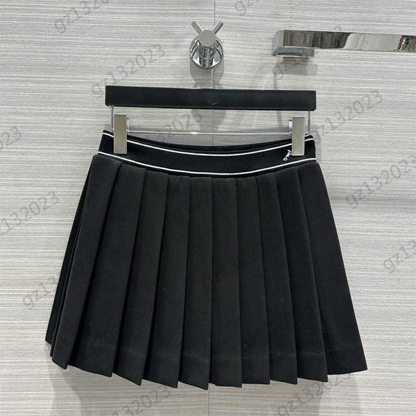 designer womens skirts logo printing webbing high waist pleated a-line skirt side zipper splicing lining design skirts for women trendy, Black
designer womens skirts logo printing webbing high waist pleated a-line skirt side zipper splicing lining design skirts for women trendy, Black