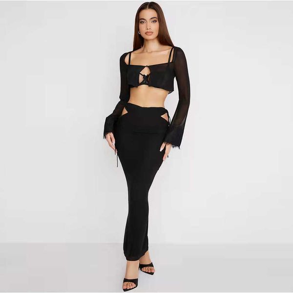 ins chiffon one button lace long sleeve square collar exposed navel binding rope hollow out long dress party suit women, White
ins chiffon one button lace long sleeve square collar exposed navel binding rope hollow out long dress party suit women, White