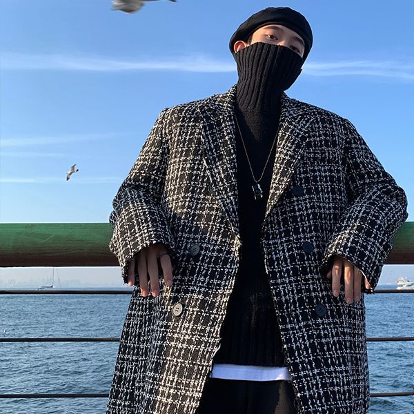 men's suits blazers koreanstyle trend plaid men leisure loose suit jackets male couple streetwear autumn allmatch suit blackwhite 23010, White;black
men's suits blazers koreanstyle trend plaid men leisure loose suit jackets male couple streetwear autumn allmatch suit blackwhite 23010, White;black