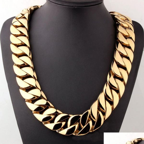 chains custom 23mm miami cuban link chain necklace stainless steel gold color men hip hop rock jewelry drop delivery necklaces pendan dhy2b, Silver
chains custom 23mm miami cuban link chain necklace stainless steel gold color men hip hop rock jewelry drop delivery necklaces pendan dhy2b, Silver
