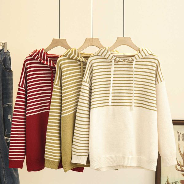 women's sweaters knits tees 4xl autumn plus size jumper woman clothing loose knitted pullover winter fashion stripe color block hooded, White;black
women's sweaters knits tees 4xl autumn plus size jumper woman clothing loose knitted pullover winter fashion stripe color block hooded, White;black