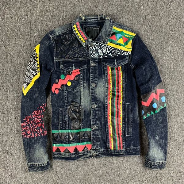 men's jackets seveyfan fashion oil painted graffiti denim jacket hip hop ripped coat streetwear couples 230104, Black;brown
men's jackets seveyfan fashion oil painted graffiti denim jacket hip hop ripped coat streetwear couples 230104, Black;brown