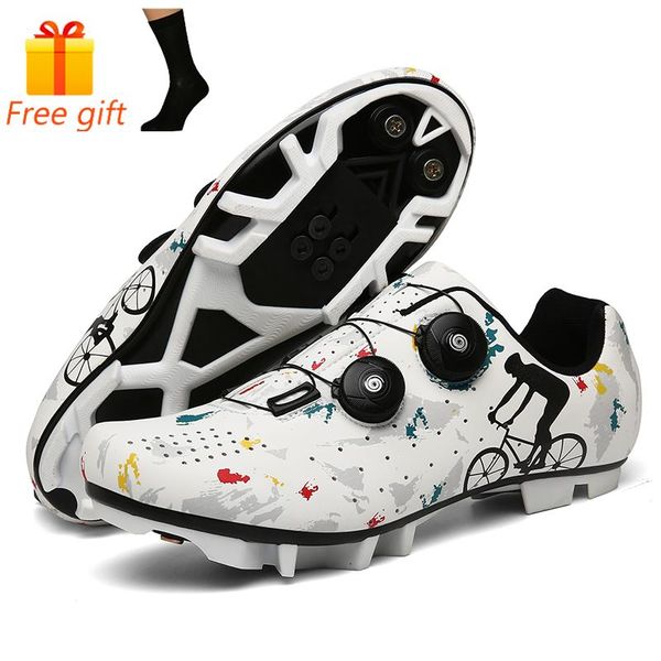 Image of Cycling Footwear Mountain Bike Shoes Unisex Athletic Sneakers MTB Men Women Professional Self-locking Shoe Racing Bicycle