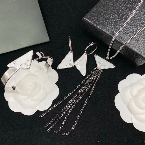 fashion tassels pendant necklaces bangle earring set women's bracelet jewelry luxury inverted triangle p leeter necklace/earrings for w, Black
fashion tassels pendant necklaces bangle earring set women's bracelet jewelry luxury inverted triangle p leeter necklace/earrings for w, Black