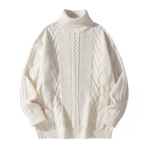 men's sweaters turtleneck pullover jacquard knitting turtle neck male autumn winter solid elastic 230105, White;black
men's sweaters turtleneck pullover jacquard knitting turtle neck male autumn winter solid elastic 230105, White;black