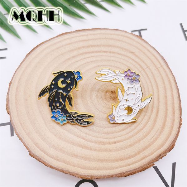 pins brooches cartoon cute animal flower fish enamel black white koi carp set alloy brooch badge accessories woman jewelry gift for kid 2301, Gray
pins brooches cartoon cute animal flower fish enamel black white koi carp set alloy brooch badge accessories woman jewelry gift for kid 2301, Gray