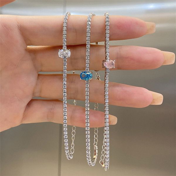 luxury 8a cubic zirconia 5x7mm oval tennis bracelet designer for woman 925 sterling silver jewelry pink blue white chain charm womens diamon, Golden;silver
luxury 8a cubic zirconia 5x7mm oval tennis bracelet designer for woman 925 sterling silver jewelry pink blue white chain charm womens diamon, Golden;silver