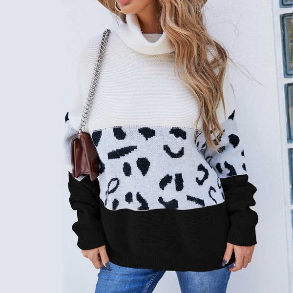 women's sweaters men's 2022 winter leopard turtleneck women pullover plus size womens thick female knitted oversized jumper 230105, White;black
women's sweaters men's 2022 winter leopard turtleneck women pullover plus size womens thick female knitted oversized jumper 230105, White;black