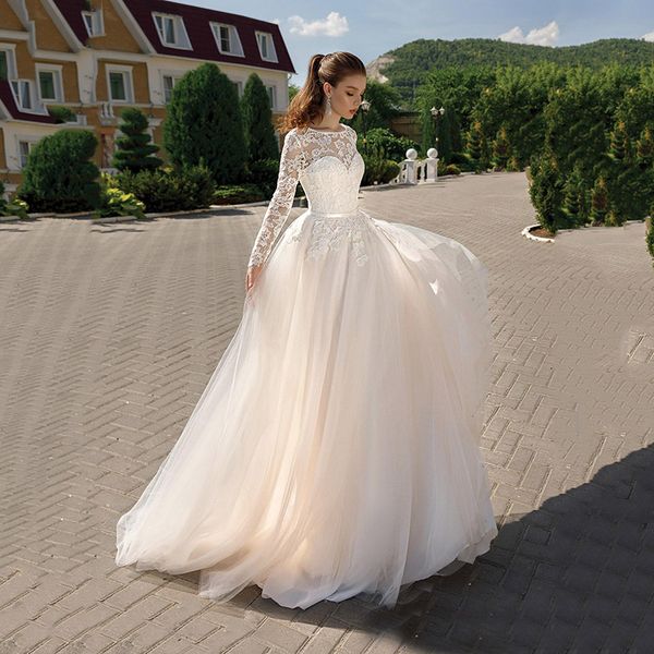 stunning beach a line wedding dress for women 2023 lace boho long sleeves princess scoop neck lace-up back tulle bride gown, White
stunning beach a line wedding dress for women 2023 lace boho long sleeves princess scoop neck lace-up back tulle bride gown, White