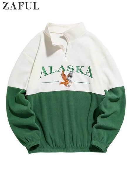 men's hoodies sweatshirts hoodie for men alaska embroidered polar fleece turtleneck zipper streetwear pullover fall winter sweats 23010, Black
men's hoodies sweatshirts hoodie for men alaska embroidered polar fleece turtleneck zipper streetwear pullover fall winter sweats 23010, Black