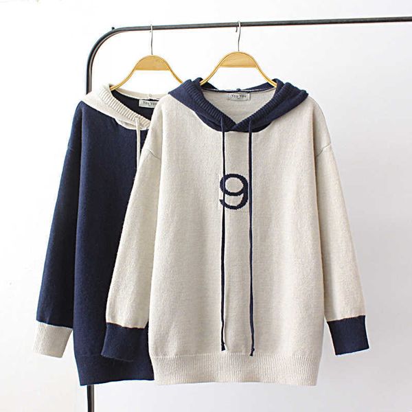 women's sweaters knits tees 4xl plus size ladies hooded sweater fashion contrast color jacquard knitting jumper autumn winter leisure l, White;black
women's sweaters knits tees 4xl plus size ladies hooded sweater fashion contrast color jacquard knitting jumper autumn winter leisure l, White;black