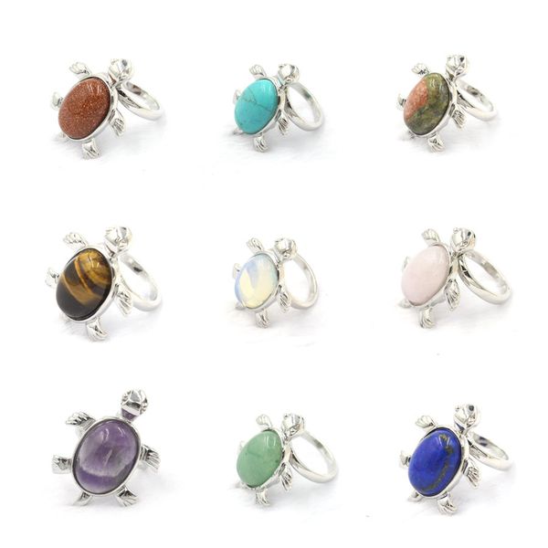 yowost women ring reiki natural gemstones amethyst pink quartz lapis silver color finger rings cute animal tortoise fashion jewelry bt011, Golden;silver
yowost women ring reiki natural gemstones amethyst pink quartz lapis silver color finger rings cute animal tortoise fashion jewelry bt011, Golden;silver