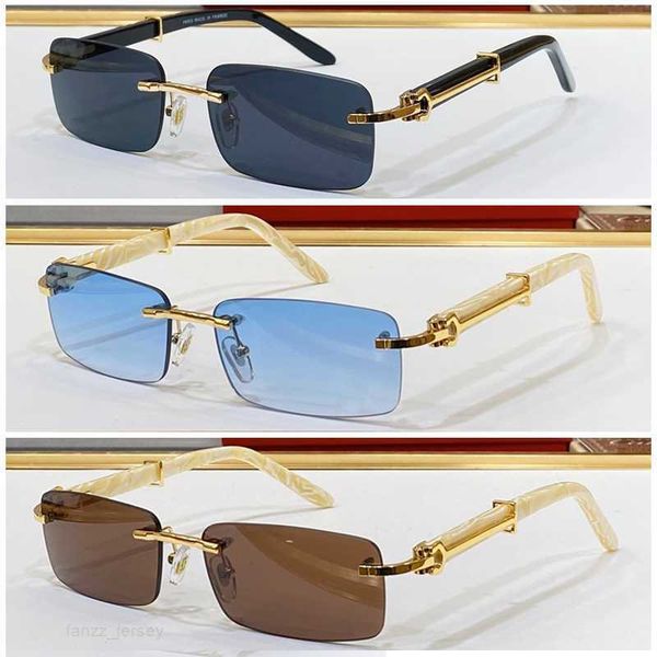 luxury designer sunglasses for men classic gold metal wooden rimless optical frame rectangle carti sun glasses woman sunshade buffalo horn g, White;black
luxury designer sunglasses for men classic gold metal wooden rimless optical frame rectangle carti sun glasses woman sunshade buffalo horn g, White;black