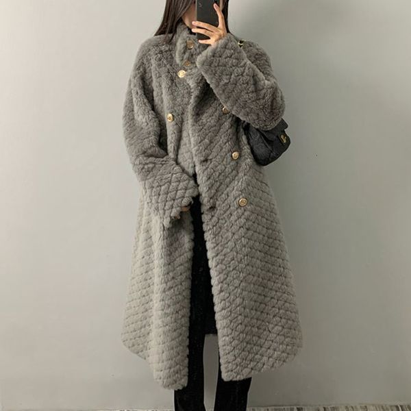 women's wool blends autumn winter coat faux lamb fur ladies jacket thickening elegant warm fashion for woman 230105, Black
women's wool blends autumn winter coat faux lamb fur ladies jacket thickening elegant warm fashion for woman 230105, Black