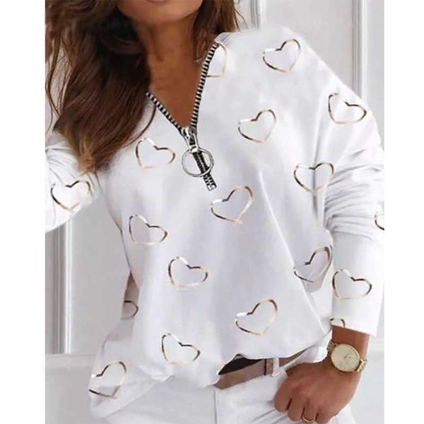 women's t-shirt love heart printed winter female zipper lady sweatshirt autumn casual hoodies women beach hoodie long sleeve pullovers, White
women's t-shirt love heart printed winter female zipper lady sweatshirt autumn casual hoodies women beach hoodie long sleeve pullovers, White
