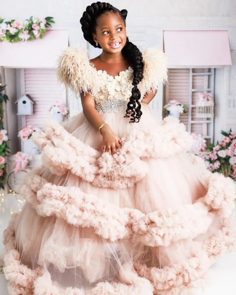 blush pink feahter girl pageant dress tiered flower girls dresses for wedding kids ruffles party birthday gowns for pshoot, White;blue
blush pink feahter girl pageant dress tiered flower girls dresses for wedding kids ruffles party birthday gowns for pshoot, White;blue
