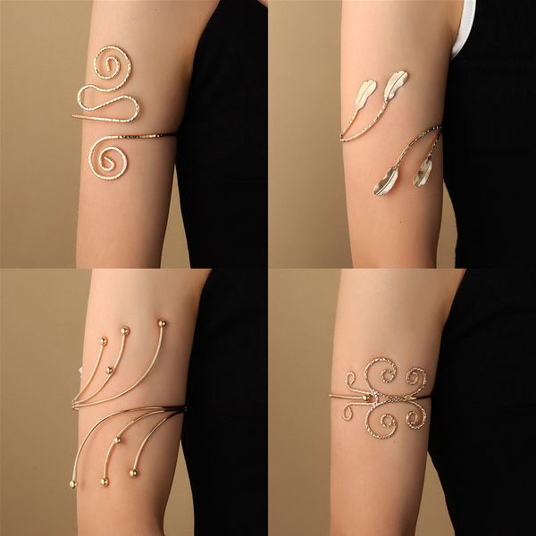 bangle bohemian upper arm bracelet for women metal hollow geometric pattern leaves tassel pendants cuff bracelets fashion jewelry 230104, Black
bangle bohemian upper arm bracelet for women metal hollow geometric pattern leaves tassel pendants cuff bracelets fashion jewelry 230104, Black
