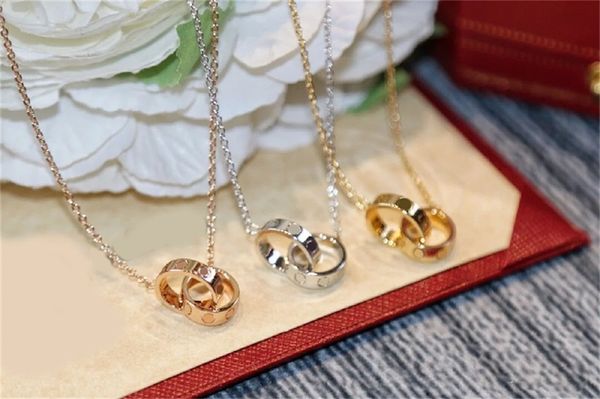 accessories pendant necklaces vintage double rings pendants plated 14 k gold for women designer jewelry wedding party gifts chains diamond l, Silver
accessories pendant necklaces vintage double rings pendants plated 14 k gold for women designer jewelry wedding party gifts chains diamond l, Silver