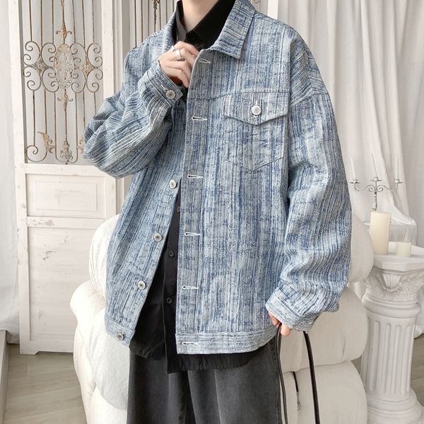 men's jackets spring autumn denim fashion tie dye turn down collar s cargo coats hip hop loose streetwear clothing 230104, Black;brown
men's jackets spring autumn denim fashion tie dye turn down collar s cargo coats hip hop loose streetwear clothing 230104, Black;brown