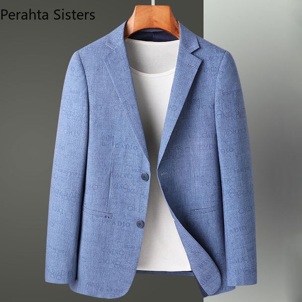 men's suits blazers spring letter printed casual for men smart business blue slim fit blazer jacket fashion mens clothes 230105, White;black
men's suits blazers spring letter printed casual for men smart business blue slim fit blazer jacket fashion mens clothes 230105, White;black