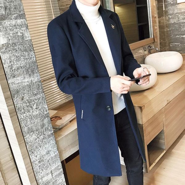 men's wool blends autumn winter woolen coats male slim long jacket fashion boutique solid trench coat plus size 230105, Black
men's wool blends autumn winter woolen coats male slim long jacket fashion boutique solid trench coat plus size 230105, Black