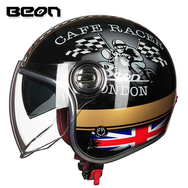 motorcycle helmets beon latest motorcycle capacete double lens 3/4 open face vintage men and women four seasons half helmet 0105
motorcycle helmets beon latest motorcycle capacete double lens 3/4 open face vintage men and women four seasons half helmet 0105