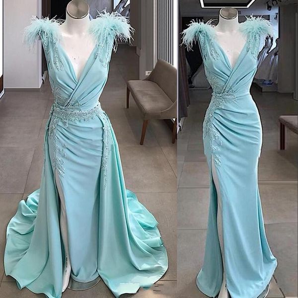 2023 evening dresses wear turquoise deep v neck feather lace appliques crystal beads overskirts detachable train side split plus size party, Black;red
2023 evening dresses wear turquoise deep v neck feather lace appliques crystal beads overskirts detachable train side split plus size party, Black;red