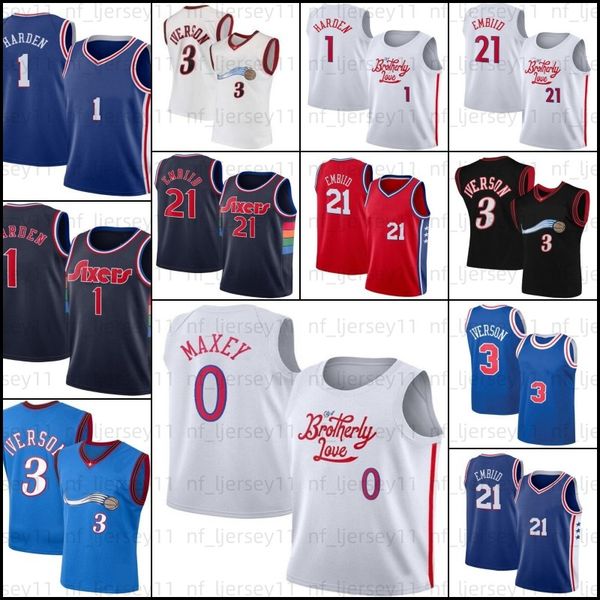 1 james harden joel 21 embiid jersey basketball tyrese 0 maxey throwback 3 allen julius iverson erving jersey philadelphias 76er, Black;red
1 james harden joel 21 embiid jersey basketball tyrese 0 maxey throwback 3 allen julius iverson erving jersey philadelphias 76er, Black;red