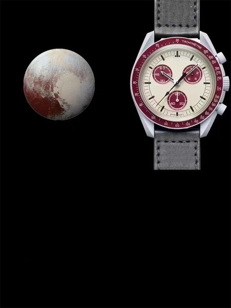 watches montre fully automatic mechanical full function quarz chronograph 30m movement mission to pluto planet bioceramic nylon watchband ve, Slivery;brown
watches montre fully automatic mechanical full function quarz chronograph 30m movement mission to pluto planet bioceramic nylon watchband ve, Slivery;brown