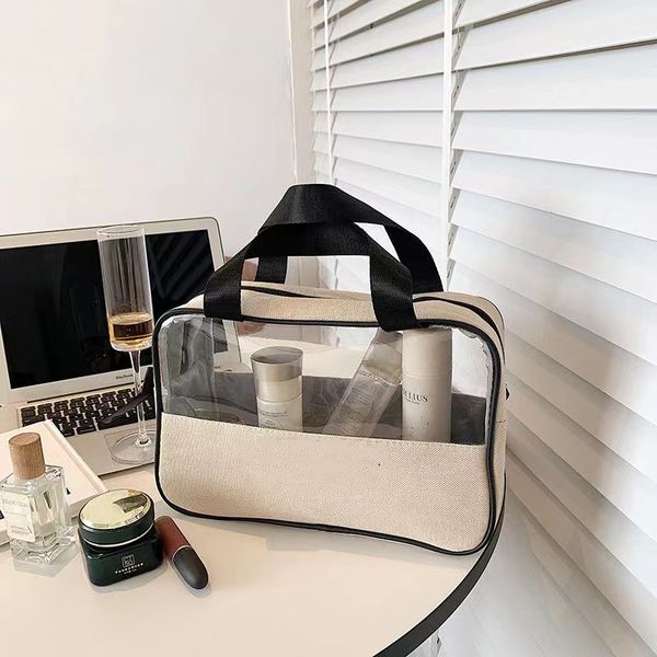 women's pvc transparent letter cosmetic bag bow knot portable simple storage bags large capacity canvas wash wallet
women's pvc transparent letter cosmetic bag bow knot portable simple storage bags large capacity canvas wash wallet