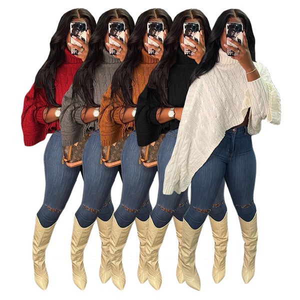 wholesale women sweater fall winter clothes long sleeve loose knitted sweaters casaul turtle neck pullover fashion irregular streetwear bulk, White;black
wholesale women sweater fall winter clothes long sleeve loose knitted sweaters casaul turtle neck pullover fashion irregular streetwear bulk, White;black