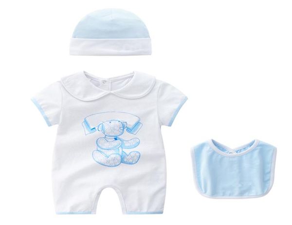 summer 3 pcs fashion newborn baby clothes shortsleeved cotton toddler baby boy girls romper bibs and hat set 024m9014104, Blue
summer 3 pcs fashion newborn baby clothes shortsleeved cotton toddler baby boy girls romper bibs and hat set 024m9014104, Blue