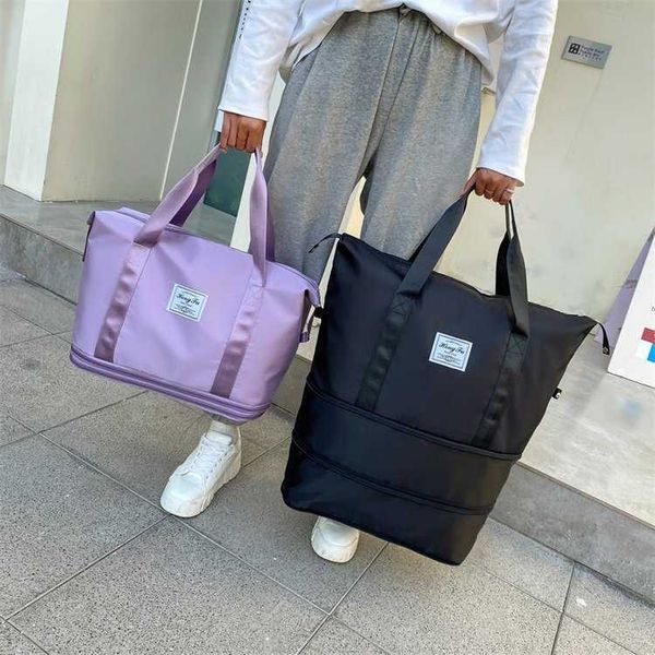 large capacity double layered expansion travel bag dry and wet separation luggage light ready for production h
large capacity double layered expansion travel bag dry and wet separation luggage light ready for production h