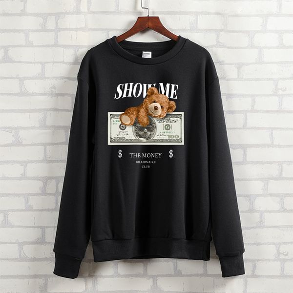 women's hoodies sweatshirts blingpaw autumn clothes cute teddy bear show me the money letter printed heavy blend crewneck sweatshirt lo, Black
women's hoodies sweatshirts blingpaw autumn clothes cute teddy bear show me the money letter printed heavy blend crewneck sweatshirt lo, Black