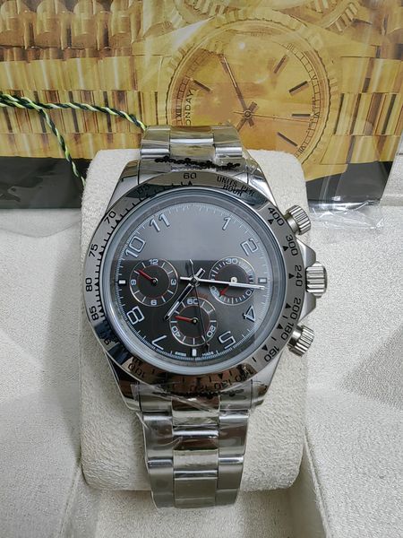 with original box high-quality luxury mens watches 116500ln watch montre de luxe automatic wristwatches steel ring bezel 316l adustable fold, Slivery;brown
with original box high-quality luxury mens watches 116500ln watch montre de luxe automatic wristwatches steel ring bezel 316l adustable fold, Slivery;brown