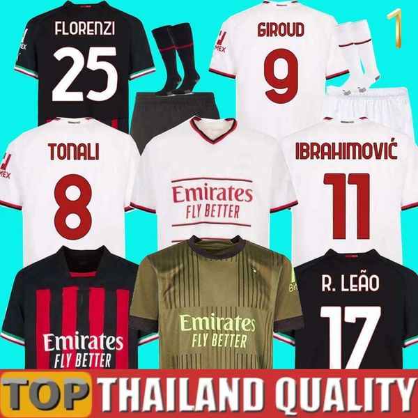 22 23 soccer jersey giroud tomori ibrahimovic football t shirt 2022 2023 tonali bennacer rebic camiseta de futbol romagnoli leao men and kid, Black;yellow
22 23 soccer jersey giroud tomori ibrahimovic football t shirt 2022 2023 tonali bennacer rebic camiseta de futbol romagnoli leao men and kid, Black;yellow