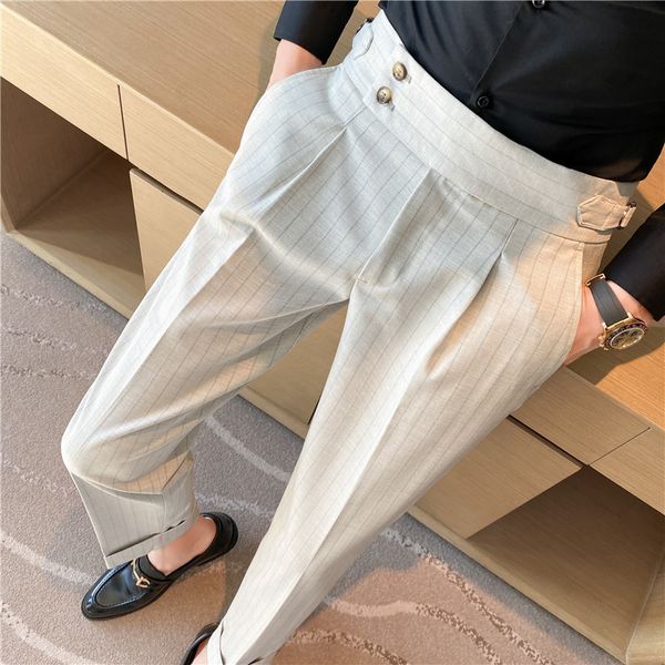 men's pants men suit dress stretch slim straight white striped formal boutique fashion clothing ankle trouser 230106, Black
men's pants men suit dress stretch slim straight white striped formal boutique fashion clothing ankle trouser 230106, Black