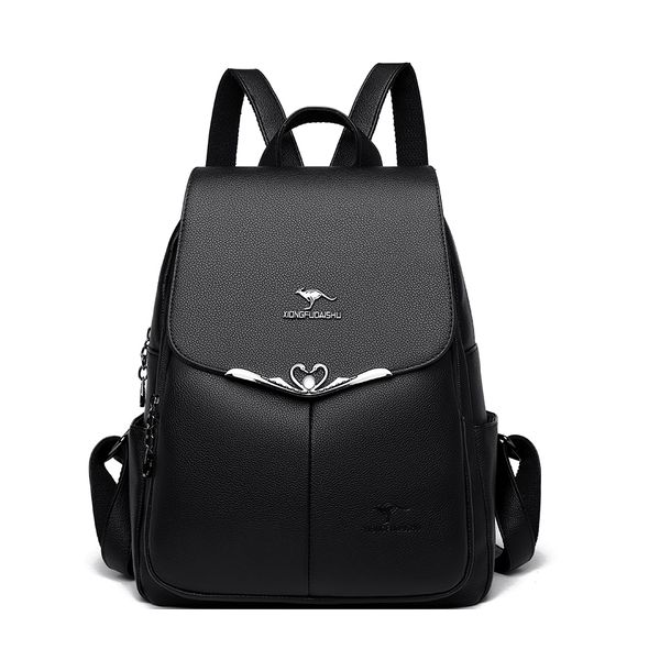 school bags luxury designer fashion backpack for women pu leather female large capacity travel bagpack ladies lap230106
school bags luxury designer fashion backpack for women pu leather female large capacity travel bagpack ladies lap230106