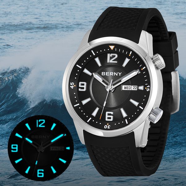 wristwatches berny diver automatic watch for men miyota 8205 luxury stainless steel mechanical wristwatch luminous diving 20atm watches 2301, Slivery;brown
wristwatches berny diver automatic watch for men miyota 8205 luxury stainless steel mechanical wristwatch luminous diving 20atm watches 2301, Slivery;brown