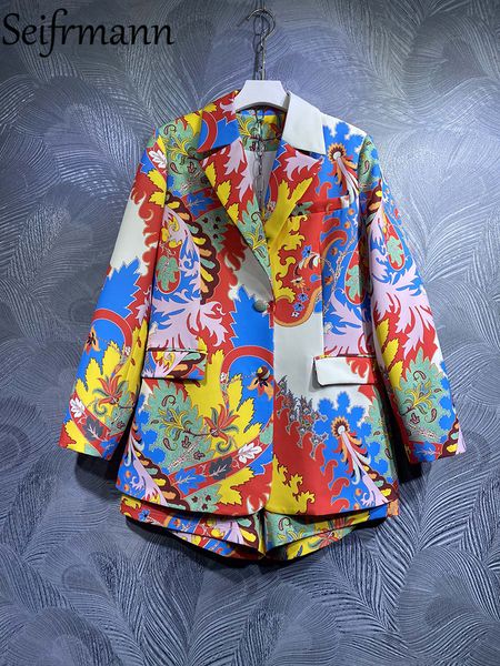 women's two piece pants seifrmann autumn women fashion designer shorts sets long sleeve multicolor jacket waist print suits 230106, White
women's two piece pants seifrmann autumn women fashion designer shorts sets long sleeve multicolor jacket waist print suits 230106, White
